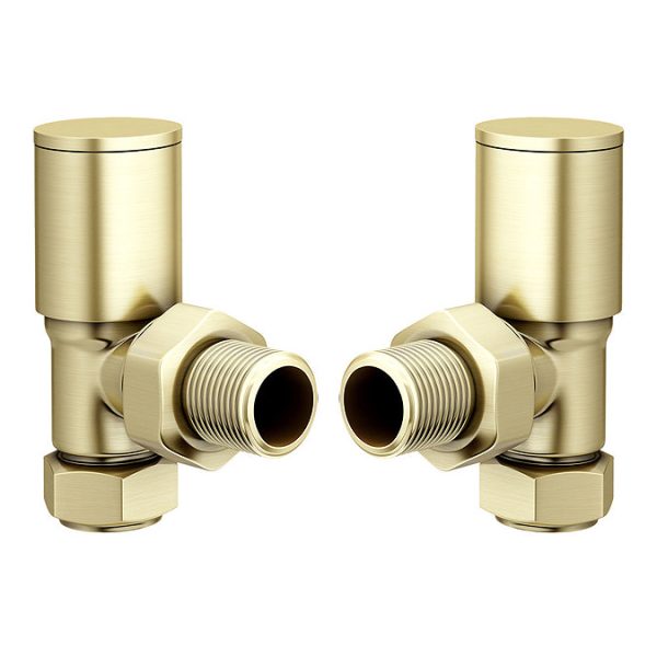 Arezzo Brushed Brass 1200 x 500mm Heated Towel Rail (incl. Valves + Electric Heating Kit) - Image 5