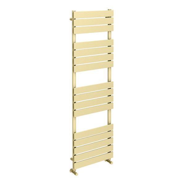Arezzo Brushed Brass 1600 x 500mm Heated Towel Rail (incl. Valves + Electric Heating Kit) - Image 4