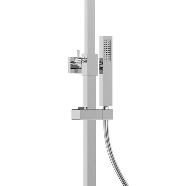 Milan Deluxe Cool Touch Square Thermostatic Shower (250 x 250mm Head   Chrome) - Image 5