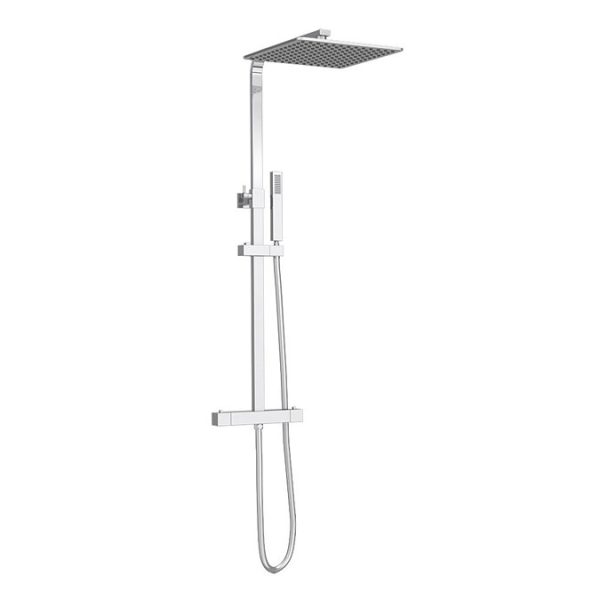 Milan Deluxe Cool Touch Square Thermostatic Shower (250 x 250mm Head   Chrome) - Image 8