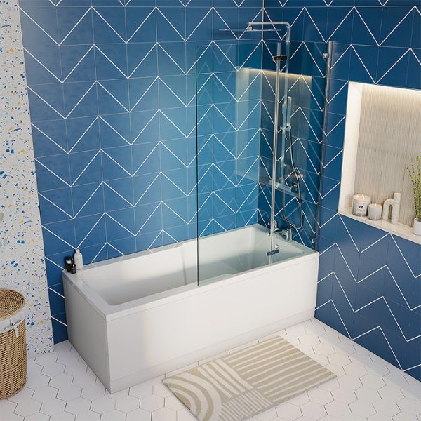 Milan Deluxe Cool Touch Square Thermostatic Shower (250 x 250mm Head   Chrome) - Image 2