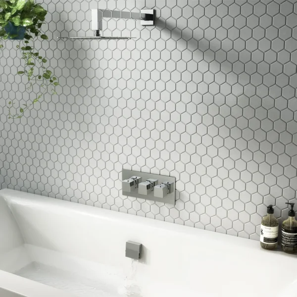 Milan 2 Outlet Shower System (Fixed Shower Head + Overflow Bath Filler)