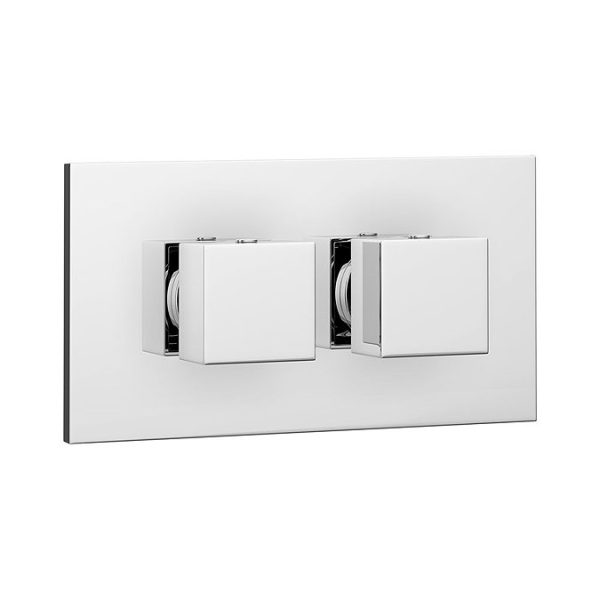 Milan Square Modern Shower System with Handset, 4 Body Jets + 200 x 200mm Shower Head - Image 4