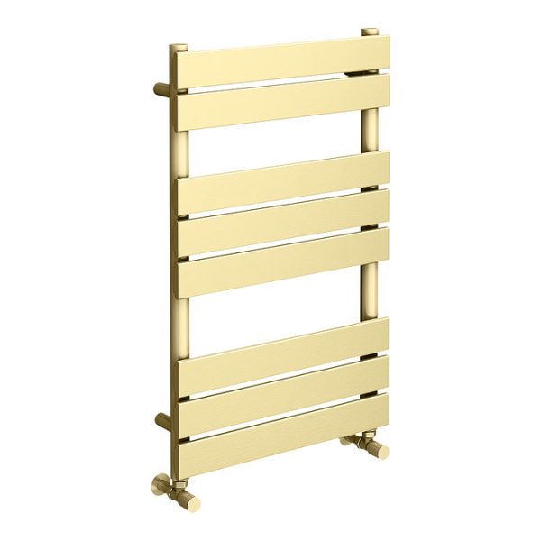 Arezzo Brushed Brass 800 x 500 Heated Towel Rail - Image 2