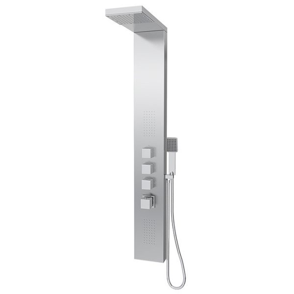 Milan Modern Stainless Steel Tower Shower Panel (Thermostatic) - Image 4