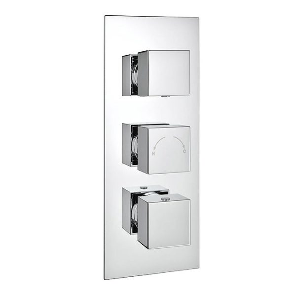 Milan Shower Bath + Concealed 2 Outlet Shower Pack (1700 L Shaped with Screen + Panel) - Image 7
