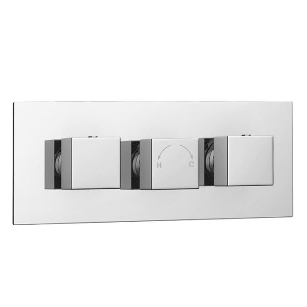 Milan Shower Bath + Concealed 2 Outlet Shower Pack (1700 L Shaped with Screen + Panel) - Image 8