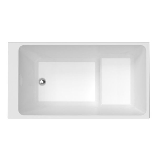 Milan Deep Seated Soaking Bath (1300 x 700mm) with Waste - Image 3