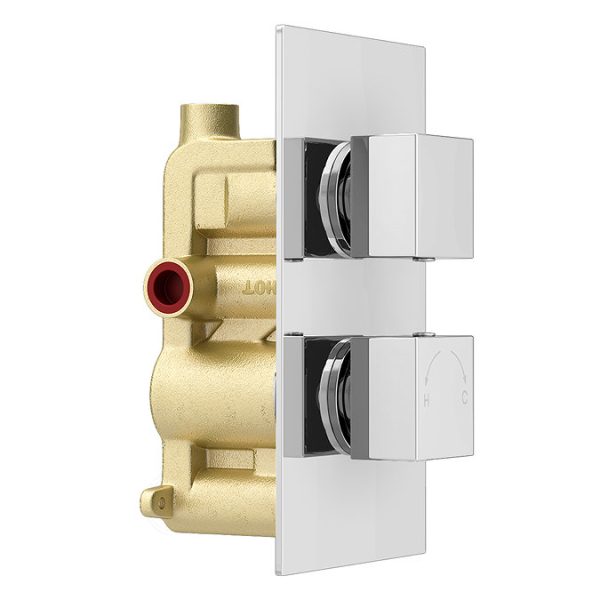 Milan Square Shower Package with Concealed Valve + Head - Image 9