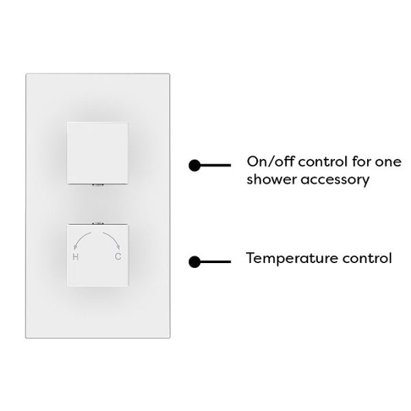 Milan Shower Bath + Concealed 1 Outlet Shower Pack (1700 L Shaped with Screen + Panel) - Image 3