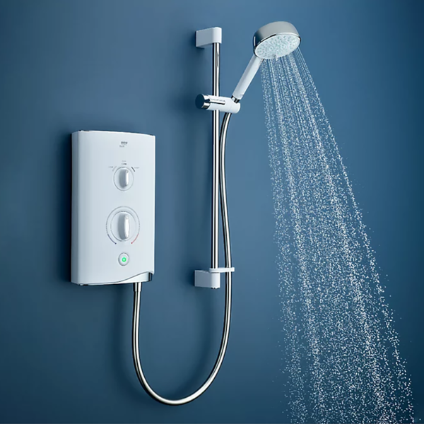 Mira Sport Manual Single Outlet 7.5kW Electric Shower   White & Chrome