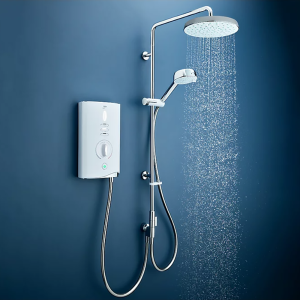 Mira Sport Max Dual Outlet 10.8kW Electric Shower   White & Chrome