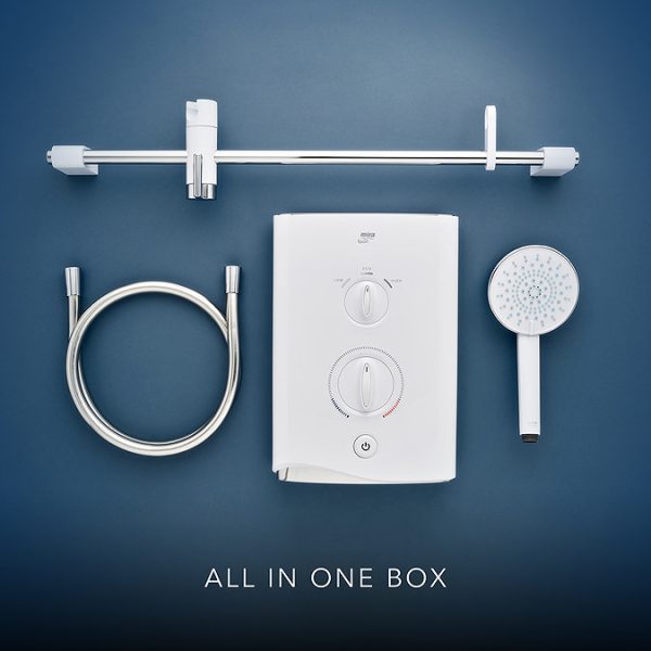 Mira Sport Multi Fit 9.8kW Electric Shower   White & Chrome - Image 9
