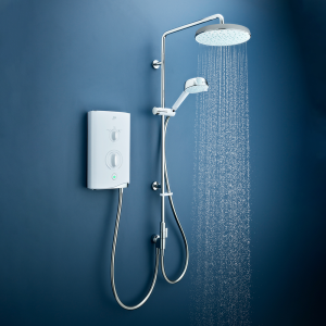 Mira Sport Manual Dual Outlet 9.0kW Electric Shower   White & Chrome