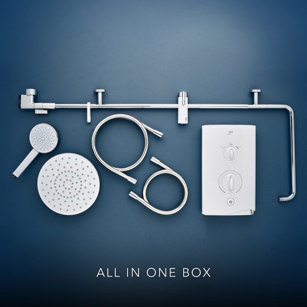 Mira Sport Manual Dual Outlet 9.8kW Electric Shower   White & Chrome - Image 7