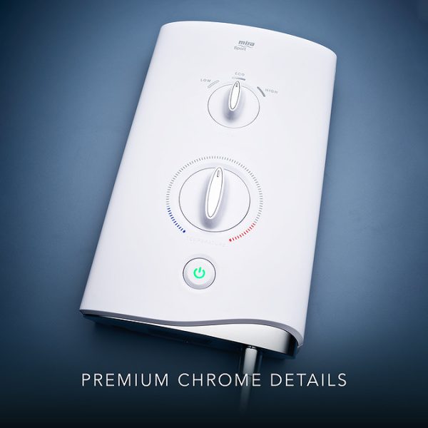 Mira Sport Manual Single Outlet 7.5kW Electric Shower   White & Chrome - Image 7