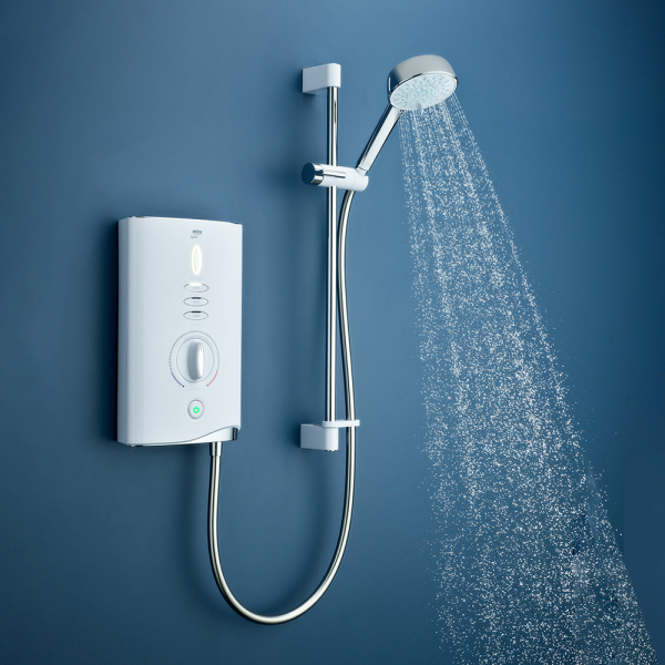 Mira Sport Max Single Outlet 10.8kW Electric Shower   White & Chrome