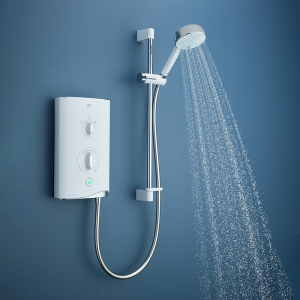 Mira Sport Single Outlet 9.0kW Thermostatic Electric Shower   White & Chrome