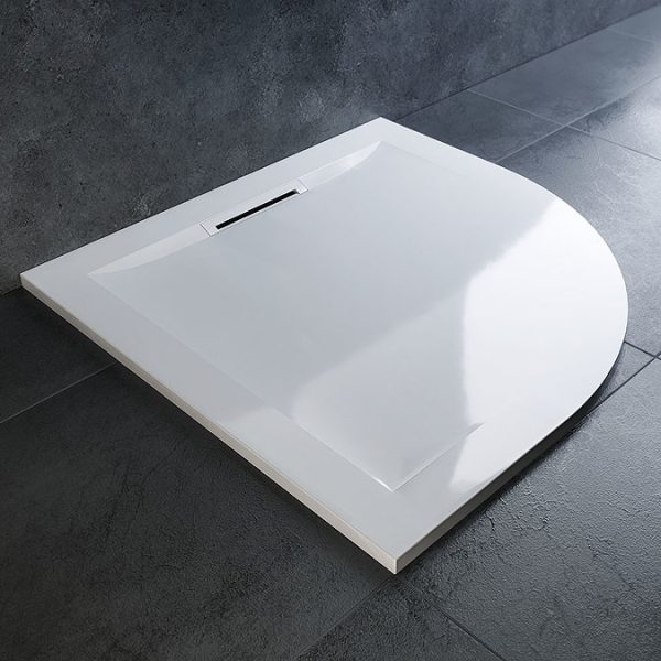 Mira Flight Level 1200 x 900mm LH White Offset Quadrant Shower Tray - Image 6