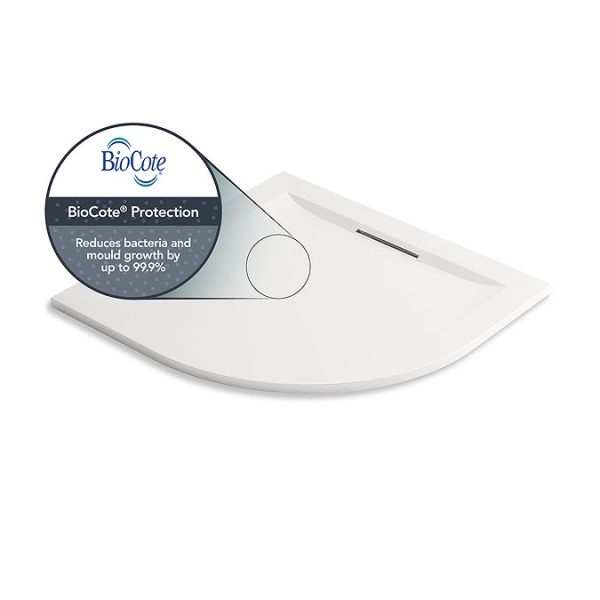 Mira Flight Level 1200 x 900mm LH White Offset Quadrant Shower Tray - Image 5