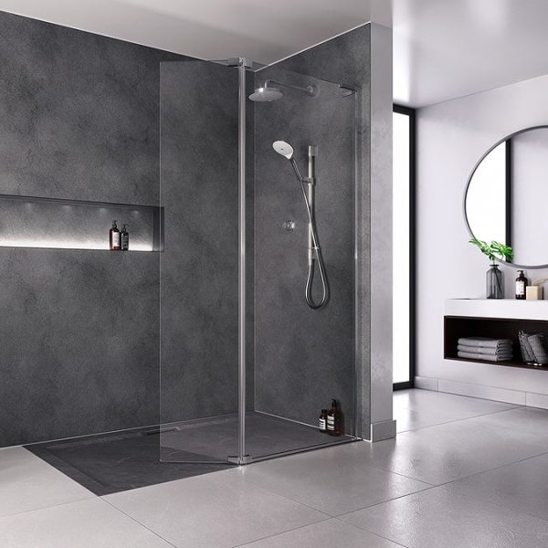 Mira Flight Level Slate Effect Rectangular Shower Tray - Image 2