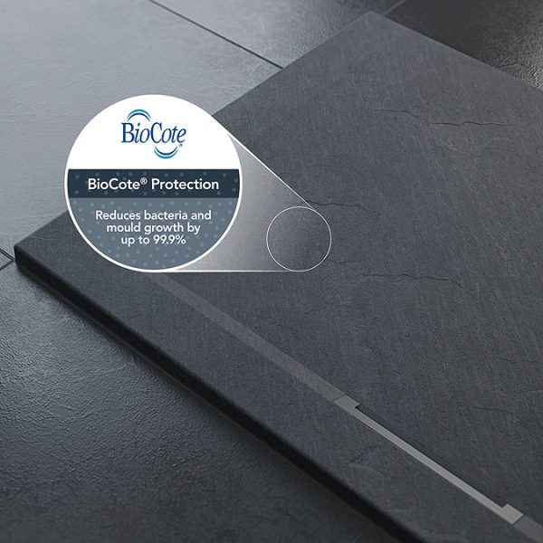 Mira Flight Level Slate Effect Square Shower Tray - Image 5