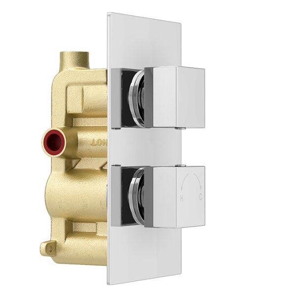 Arezzo Waterfall Shower Head with Concealed Shower Valve   Chrome - Image 2