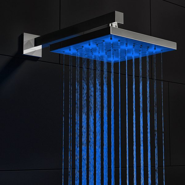 Milan LED Triple Thermostatic Valve with Square Shower Head + Handset - Image 6
