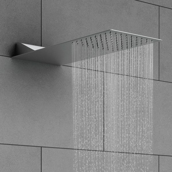 Milan Modern Shower Package (Fixed Head, Riser Rail Kit + Bath Spout) - Image 6