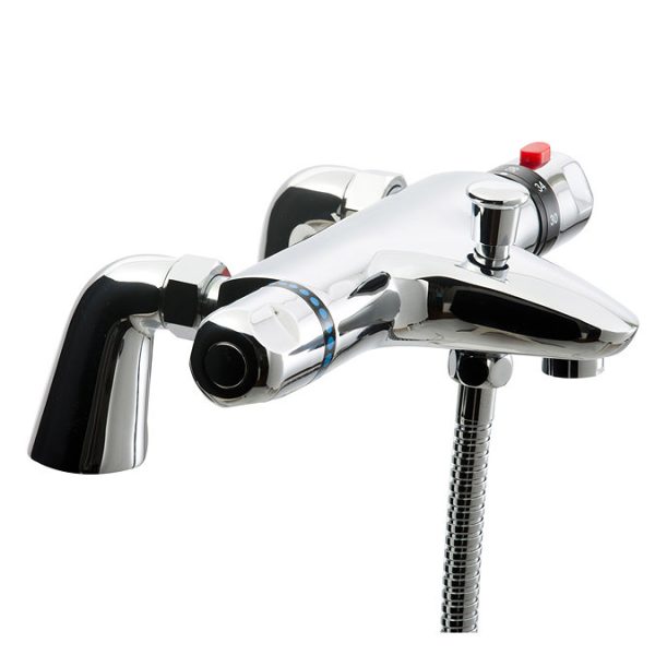 Coral Modern Thermostatic Bath Shower Mixer   Bottom Outlet - Image 3