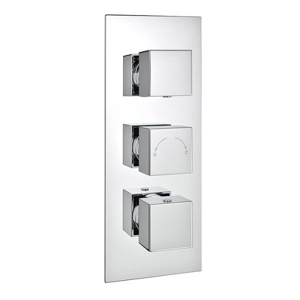 Milan Triple Outlet Shower Pack with Head, 4 Body Jets + Slider Rail Chrome - Image 2