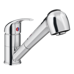 Bower Modern Mono Kitchen Tap with Pull Out Rinser   Chrome