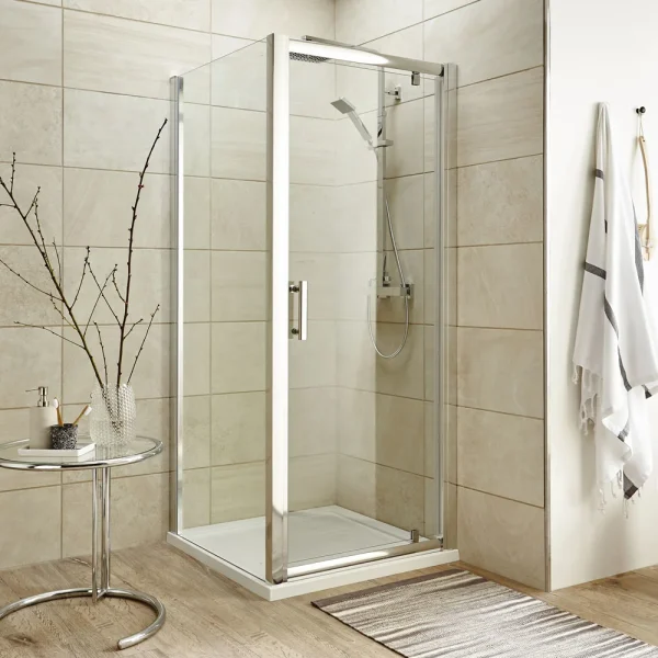 Toreno 8mm Square Pivot Door Shower Enclosure   Easy Fit
