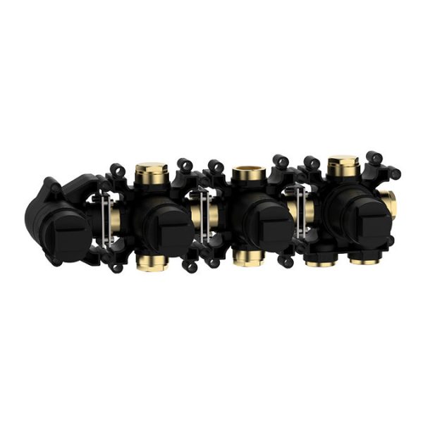 Crosswater Module MPRO Push 2 Outlet Concealed Shower Valve with Handset   Stainless Steel Effect - Image 2