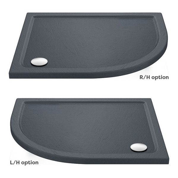 Toreno 900 x 800 Offset Quadrant Shower Enclosure inc. Slate Effect Tray - Image 2