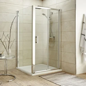 Toreno 8mm 1000 x 1000mm Square Sliding Door Large Shower Enclosure   Easy Fit