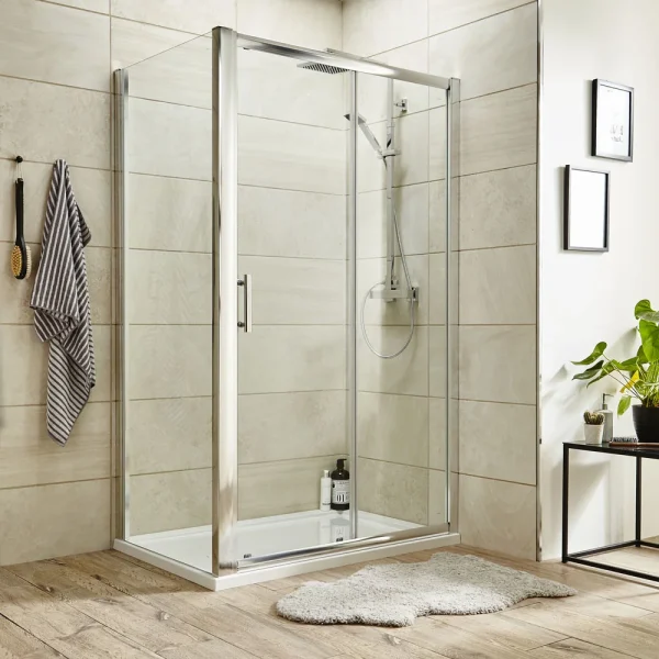 Toreno 8mm Rectangular Sliding Door Shower Enclosure   Easy Fit