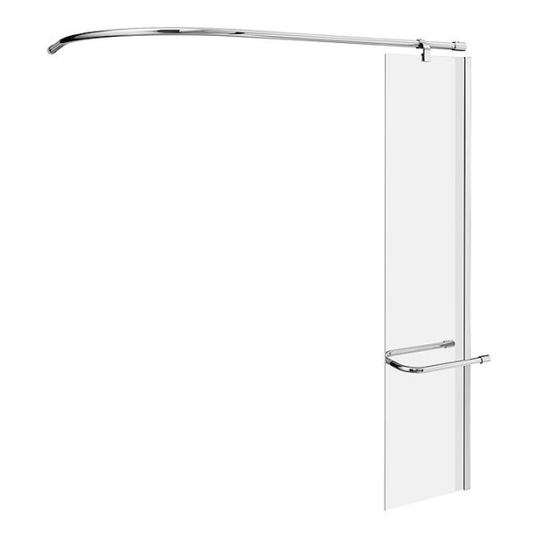 Montreal Round Single Ended Bath with Curtain Rail Bath Screen - Image 3