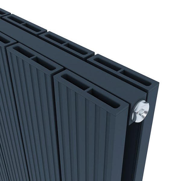 Carisa Monza Double Panel Textured Anthracite Aluminum Radiator 1800 x 375mm - Image 2