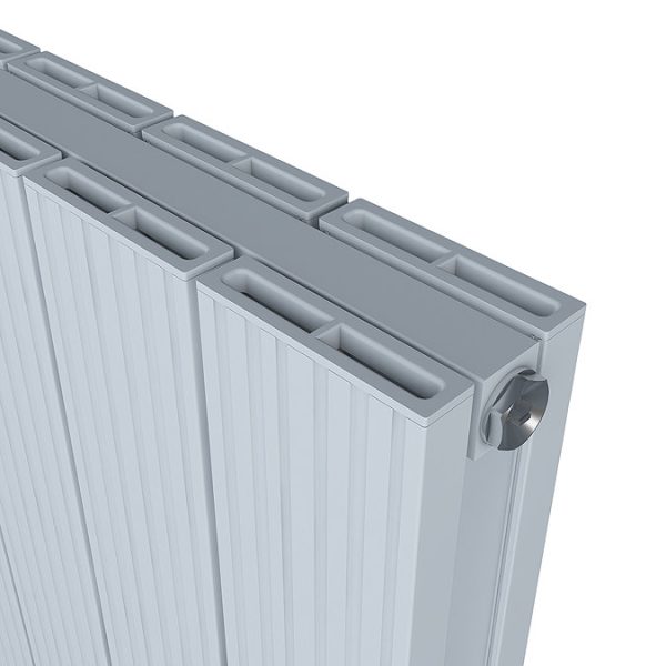 Carisa Monza Double Panel Textured White Aluminum Radiator 1800 x 660mm - Image 2