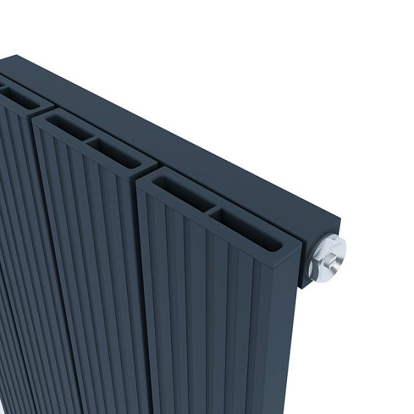 Carisa Monza Single Panel Textured Anthracite Aluminum Radiator 1800 x 280mm - Image 2
