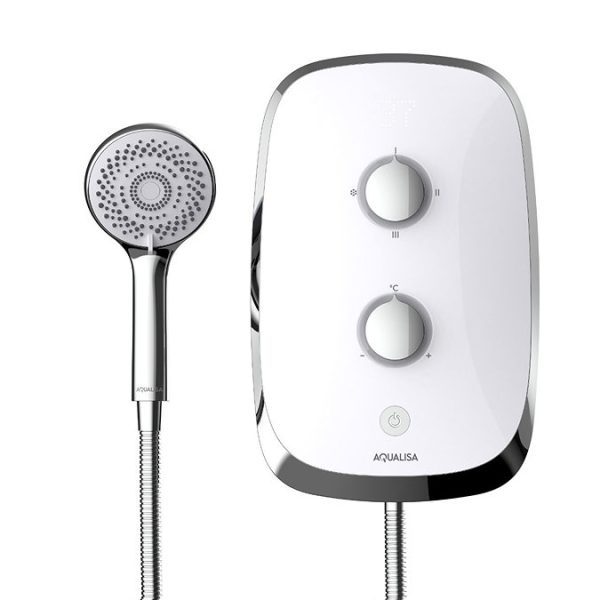 Aqualisa eMOTION Electric Shower   9.5kw   Arctic White - Image 3