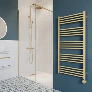Crosswater MPRO 480 x 1140mm Electric Only Towel Rail   Brushed Brass Effect