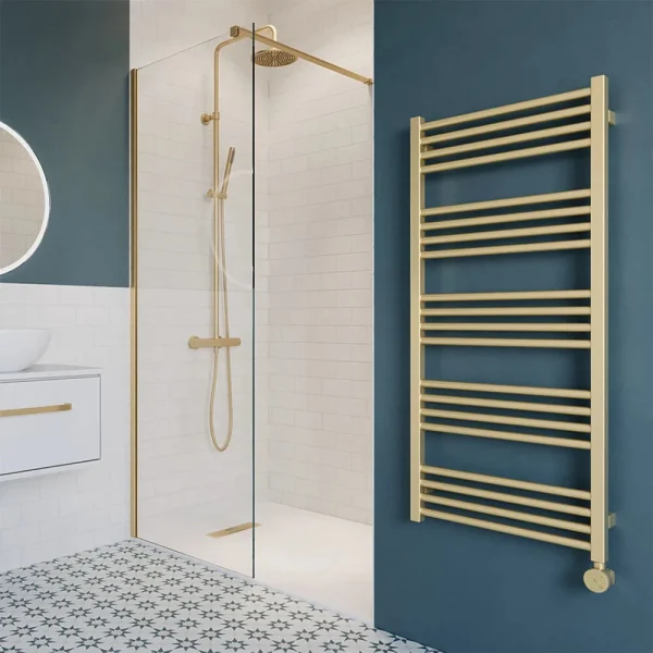 Crosswater MPRO 480 x 1140mm Electric Only Towel Rail   Brushed Brass Effect