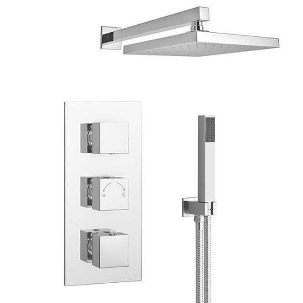 Milan Concealed Shower Package with Head + Handset - Image 7