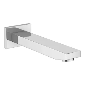 Milan Modern Wall Mounted Bath Spout   Chrome