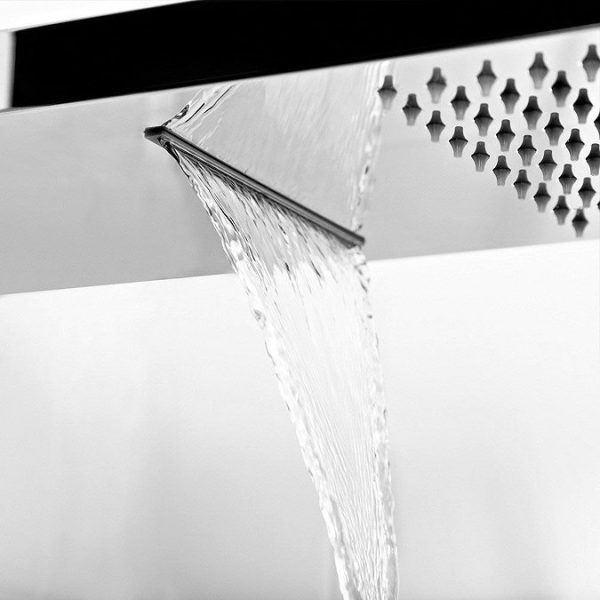 Milan Shower Pack (Rainfall / Waterfall Shower Head, Outlet Elbow w. Parking Bracket + Handset) - Image 5