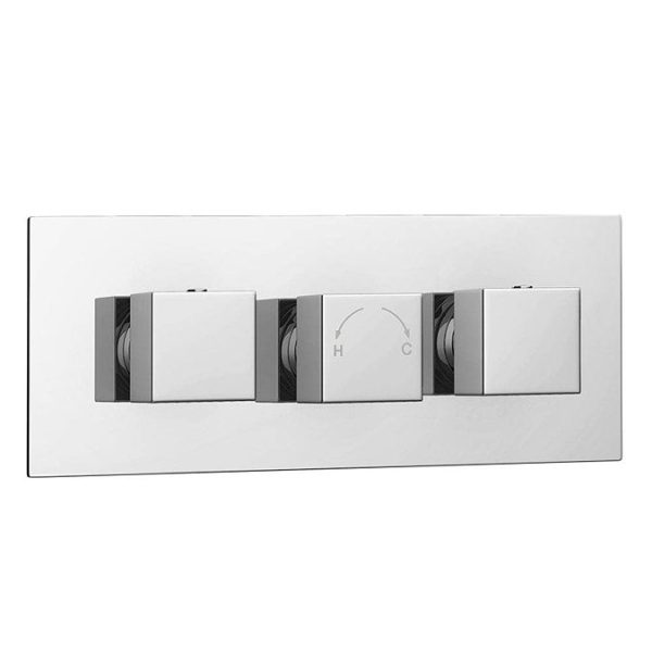 Milan Shower Package (Rainfall Wall Mounted Head, Handset + Freeflow Bath Filler) Chrome - Image 3