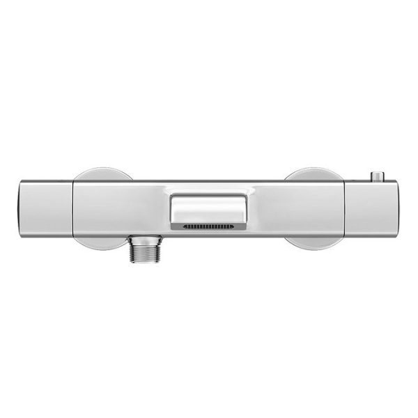 Montreal Wall Mounted Thermostatic Bath Shower Mixer Tap + Slider Rail Kit - Image 2
