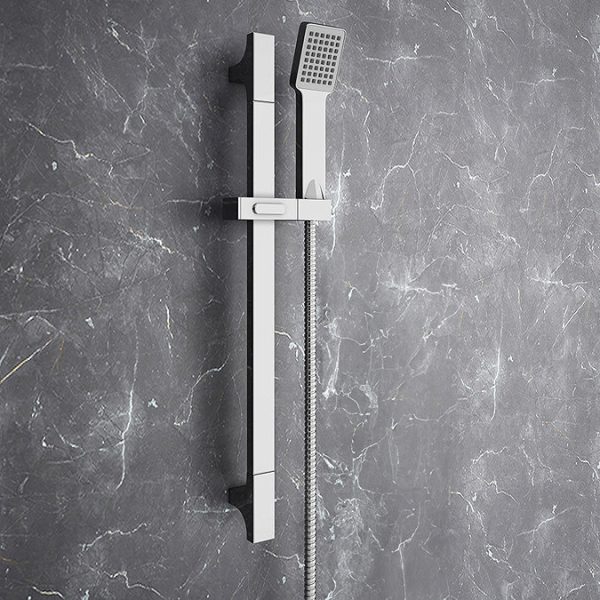 Montreal Wall Mounted Thermostatic Bath Shower Mixer Tap + Slider Rail Kit - Image 3